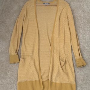 yellow striped cardigan